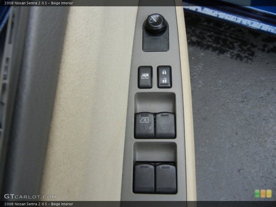 Beige Interior Controls for the 2008 Nissan Sentra 2.0 S #72378081