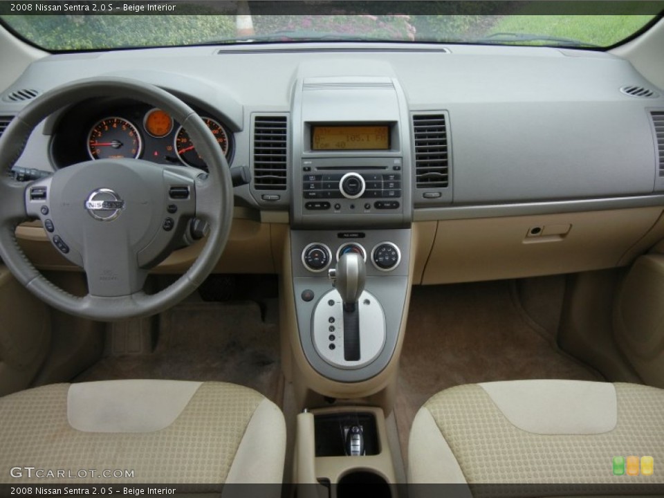 Beige Interior Dashboard for the 2008 Nissan Sentra 2.0 S #72378216