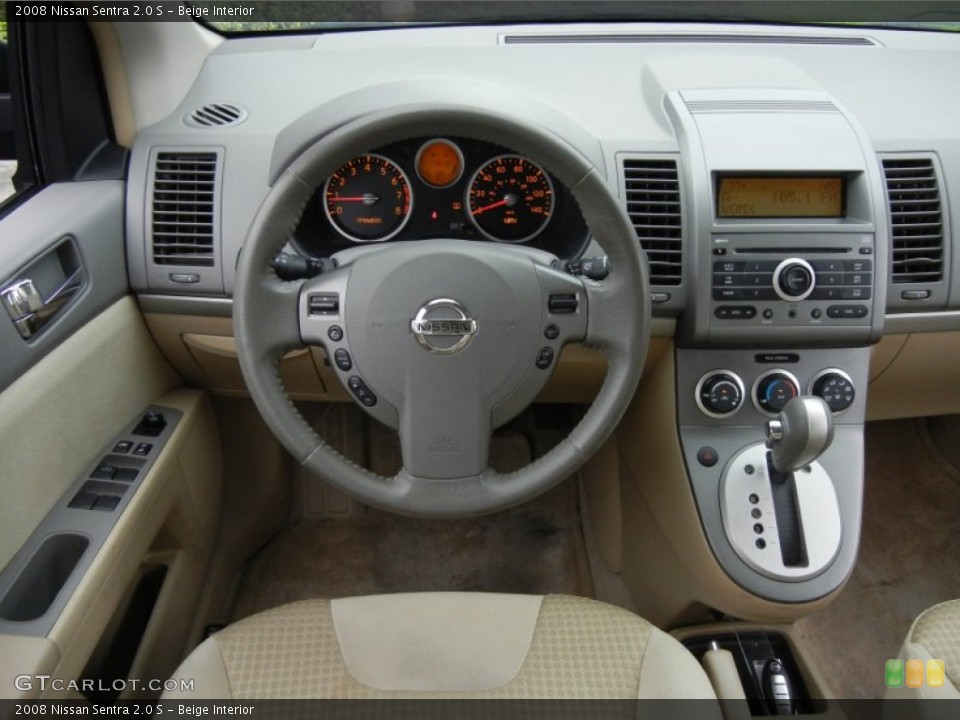 Beige Interior Dashboard for the 2008 Nissan Sentra 2.0 S #72378240