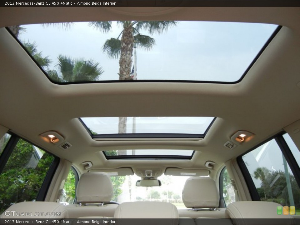 Almond Beige Interior Sunroof for the 2013 Mercedes-Benz GL 450 4Matic #72379908