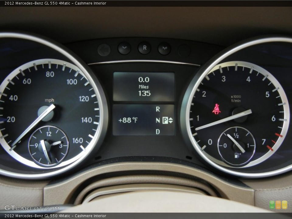 Cashmere Interior Gauges for the 2012 Mercedes-Benz GL 550 4Matic #72380289