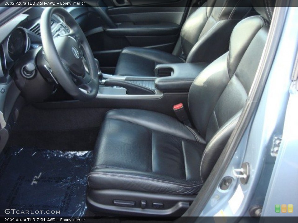 Ebony Interior Front Seat for the 2009 Acura TL 3.7 SH-AWD #72380625