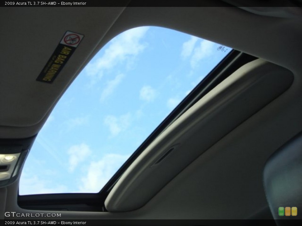 Ebony Interior Sunroof for the 2009 Acura TL 3.7 SH-AWD #72380687