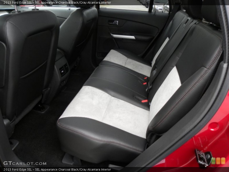 SEL Appearance Charcoal Black/Gray Alcantara Interior Rear Seat for the 2013 Ford Edge SEL #72381186