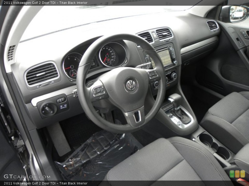 Titan Black Interior Prime Interior for the 2011 Volkswagen Golf 2 Door TDI #72383319