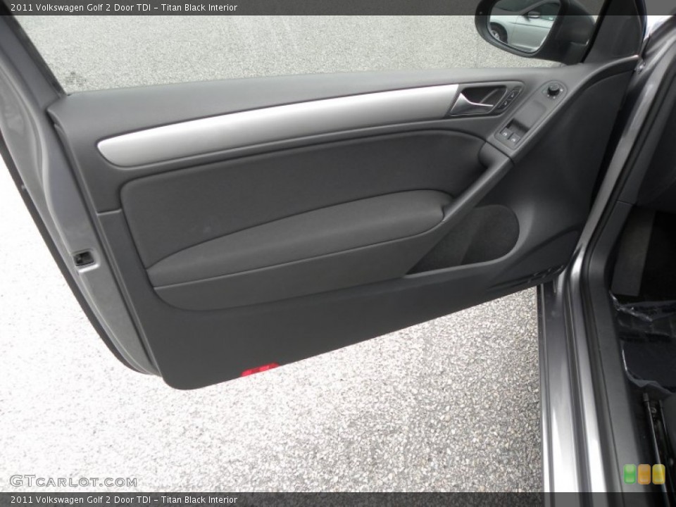 Titan Black Interior Door Panel for the 2011 Volkswagen Golf 2 Door TDI #72383403