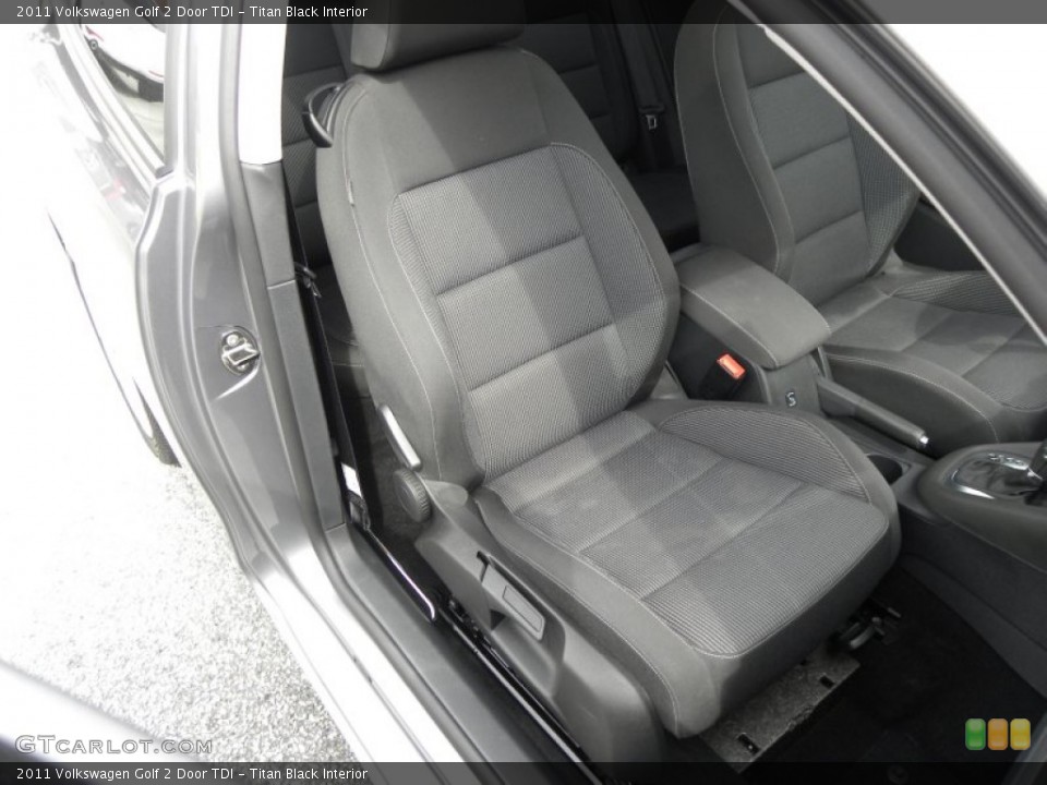 Titan Black Interior Front Seat for the 2011 Volkswagen Golf 2 Door TDI #72383424