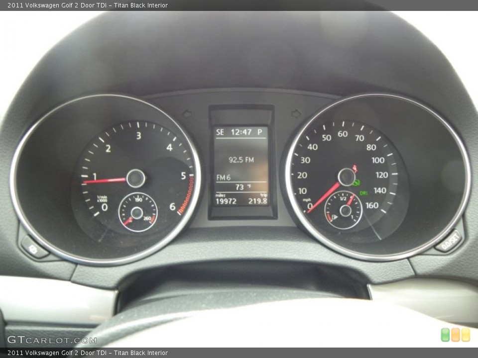 Titan Black Interior Gauges for the 2011 Volkswagen Golf 2 Door TDI #72383745