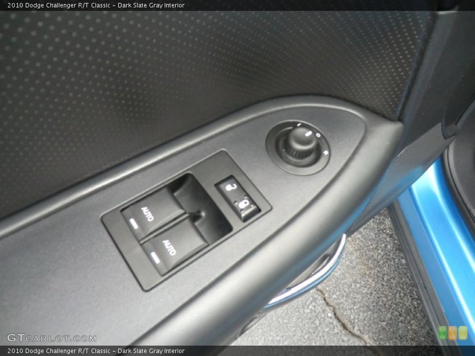 Dark Slate Gray Interior Controls for the 2010 Dodge Challenger R/T Classic #72387075