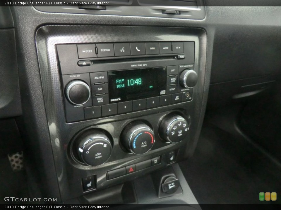 Dark Slate Gray Interior Controls for the 2010 Dodge Challenger R/T Classic #72387124