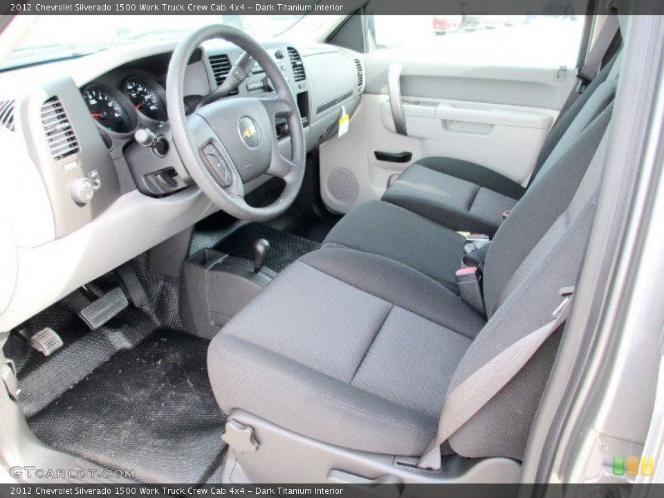 Dark Titanium Interior Photo for the 2012 Chevrolet Silverado 1500 Work Truck Crew Cab 4x4 #72387533
