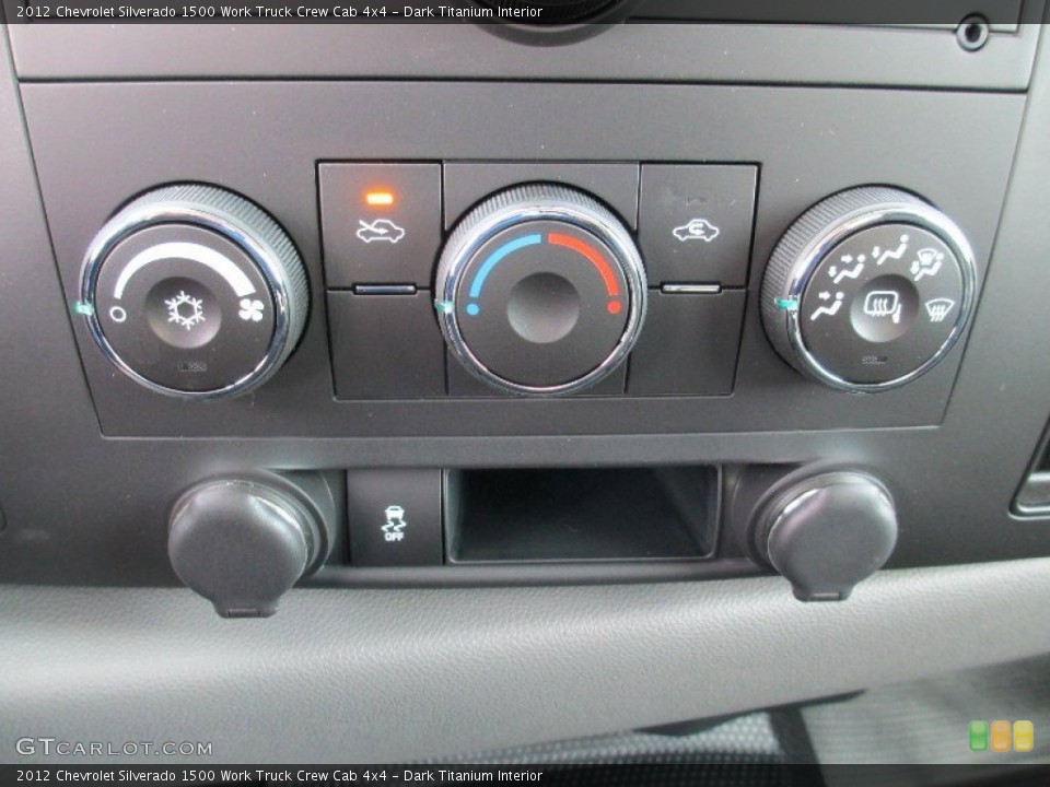 Dark Titanium Interior Controls for the 2012 Chevrolet Silverado 1500 Work Truck Crew Cab 4x4 #72387627