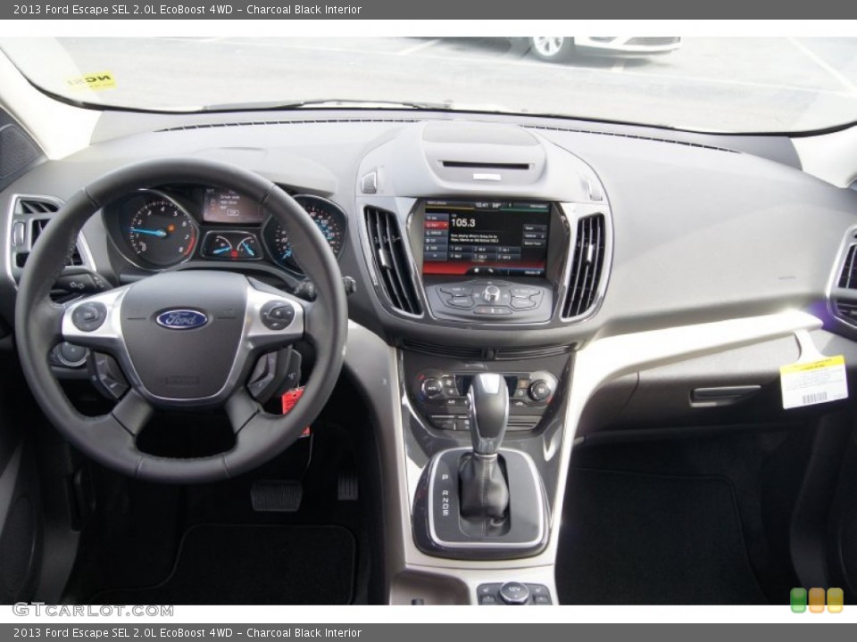 Charcoal Black Interior Dashboard for the 2013 Ford Escape SEL 2.0L EcoBoost 4WD #72392880