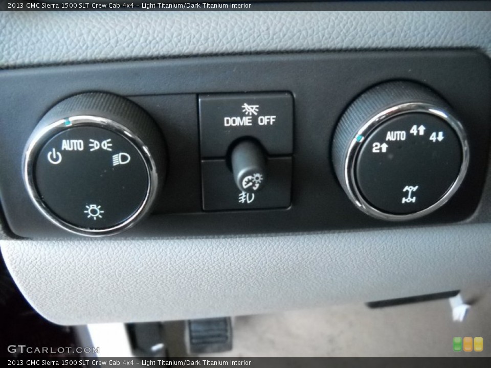 Light Titanium/Dark Titanium Interior Controls for the 2013 GMC Sierra 1500 SLT Crew Cab 4x4 #72393708