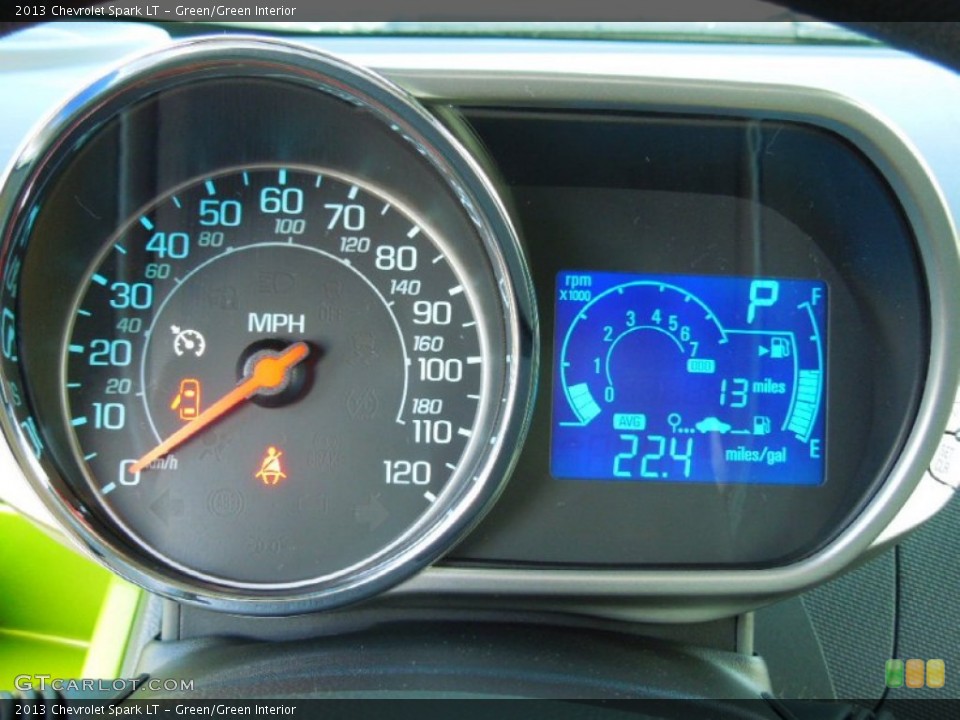 Green/Green Interior Gauges for the 2013 Chevrolet Spark LT #72394488