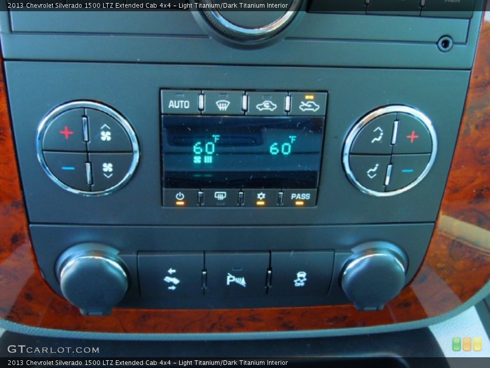 Light Titanium/Dark Titanium Interior Controls for the 2013 Chevrolet Silverado 1500 LTZ Extended Cab 4x4 #72395187