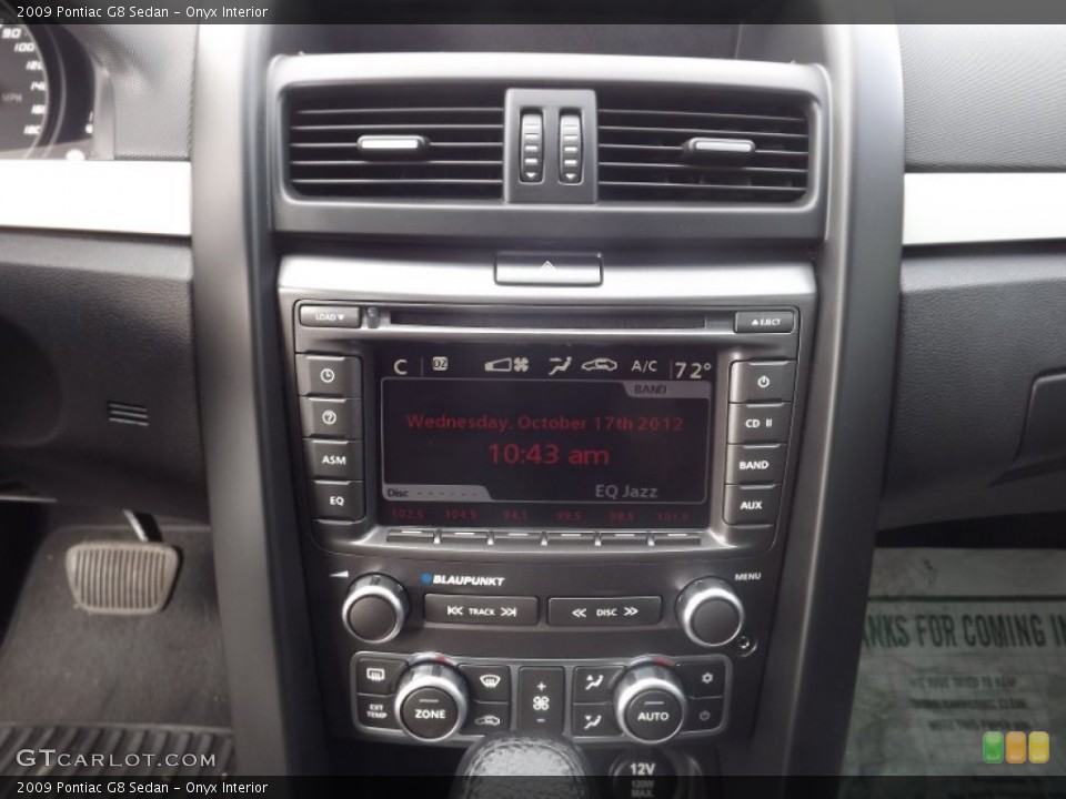 Onyx Interior Controls for the 2009 Pontiac G8 Sedan #72395210