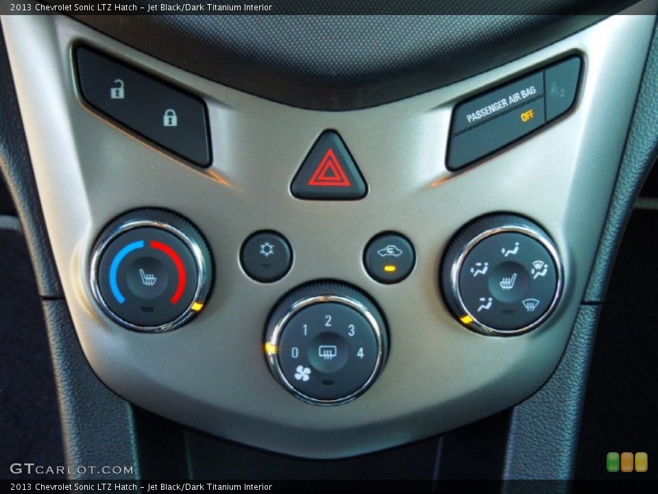 Jet Black/Dark Titanium Interior Controls for the 2013 Chevrolet Sonic LTZ Hatch #72395556