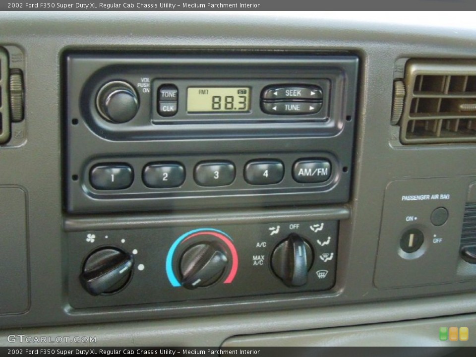 Medium Parchment Interior Controls for the 2002 Ford F350 Super Duty XL Regular Cab Chassis Utility #72401680