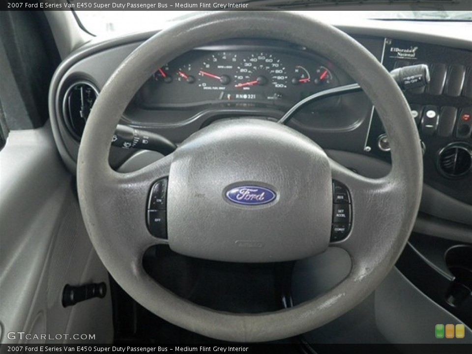 Medium Flint Grey Interior Steering Wheel for the 2007 Ford E Series Van E450 Super Duty Passenger Bus #72406202