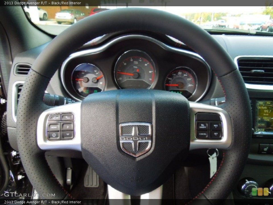 Black/Red Interior Steering Wheel for the 2013 Dodge Avenger R/T #72406640