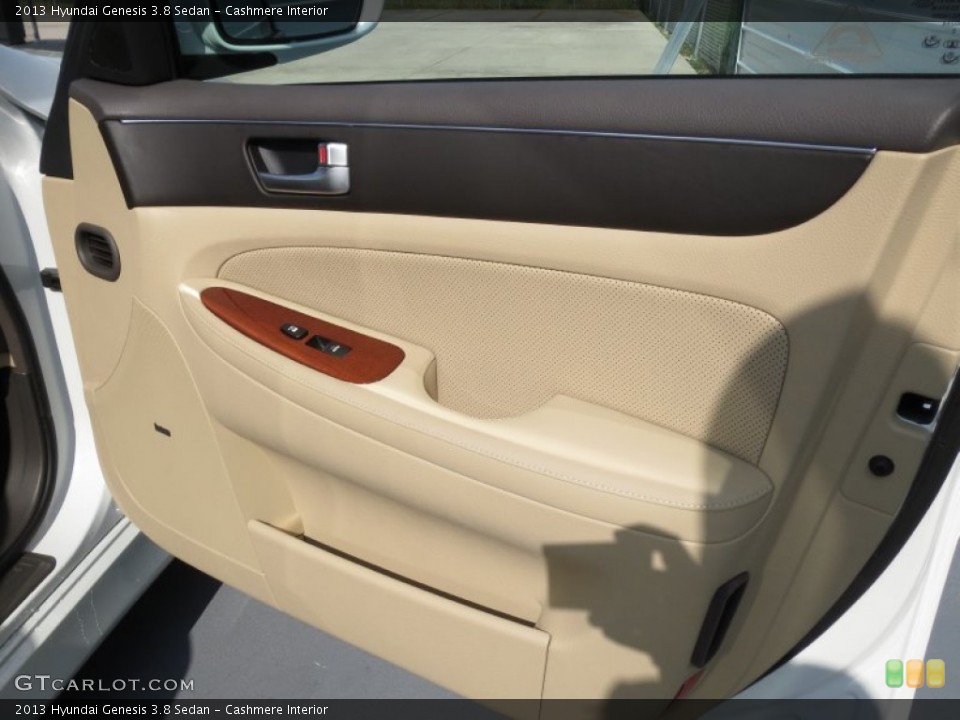 Cashmere Interior Door Panel for the 2013 Hyundai Genesis 3.8 Sedan #72408096