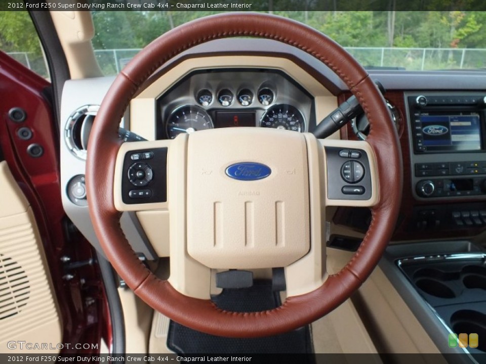 Chaparral Leather Interior Steering Wheel for the 2012 Ford F250 Super Duty King Ranch Crew Cab 4x4 #72408689