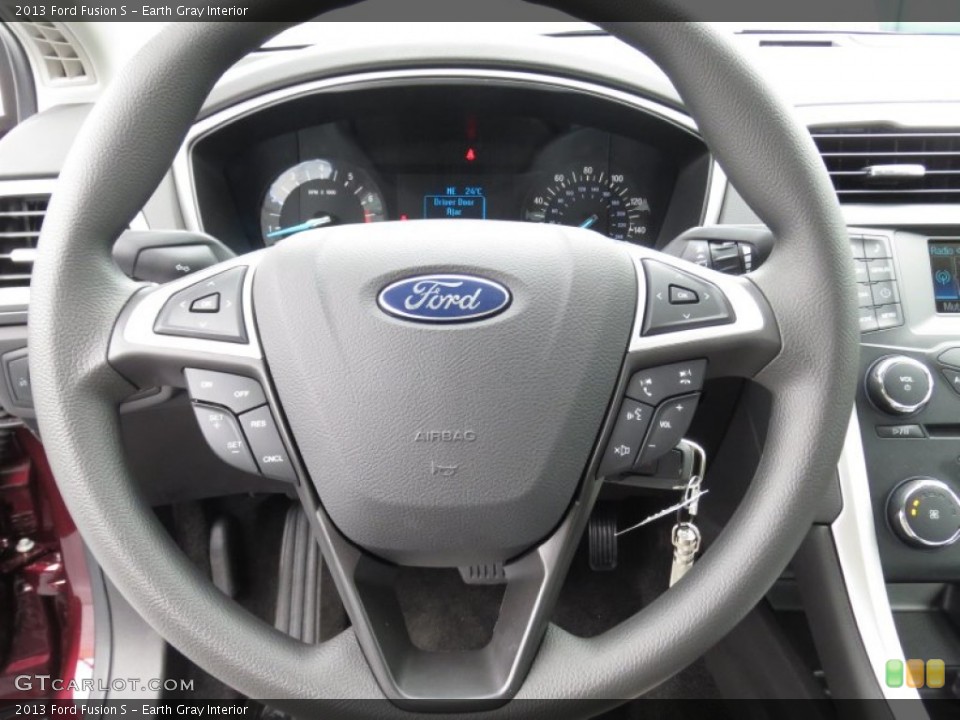 Earth Gray Interior Steering Wheel for the 2013 Ford Fusion S #72409829