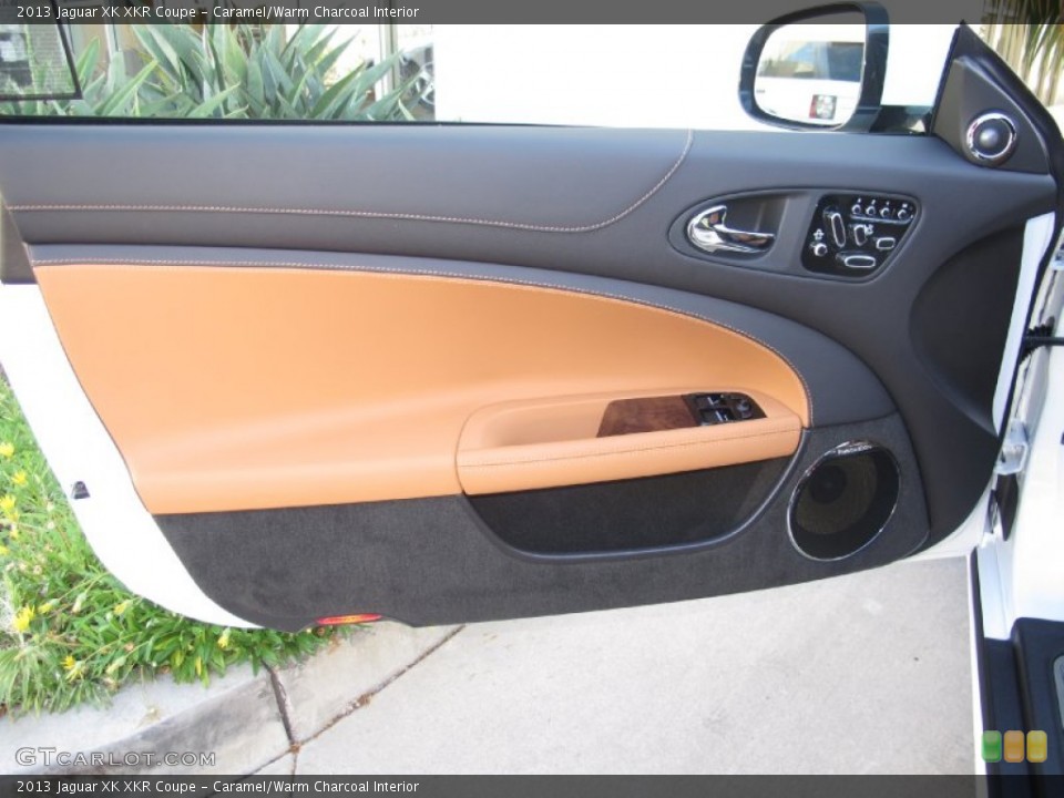 Caramel/Warm Charcoal Interior Door Panel for the 2013 Jaguar XK XKR Coupe #72411023