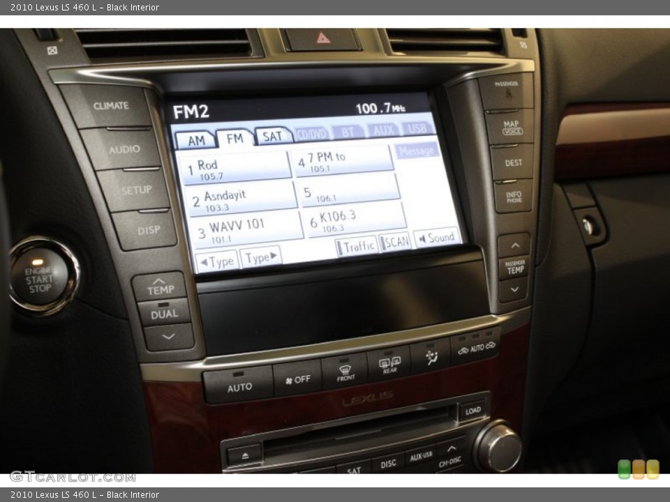 Black Interior Controls for the 2010 Lexus LS 460 L #72416622