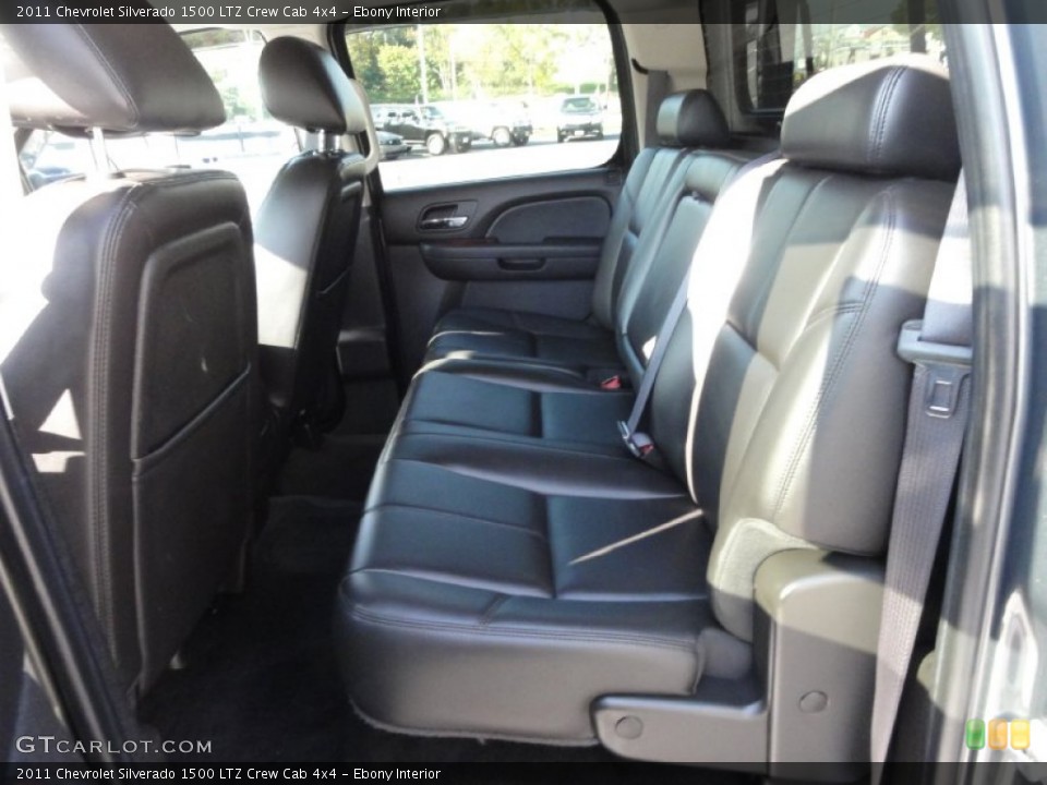 Ebony Interior Rear Seat for the 2011 Chevrolet Silverado 1500 LTZ Crew Cab 4x4 #72417194