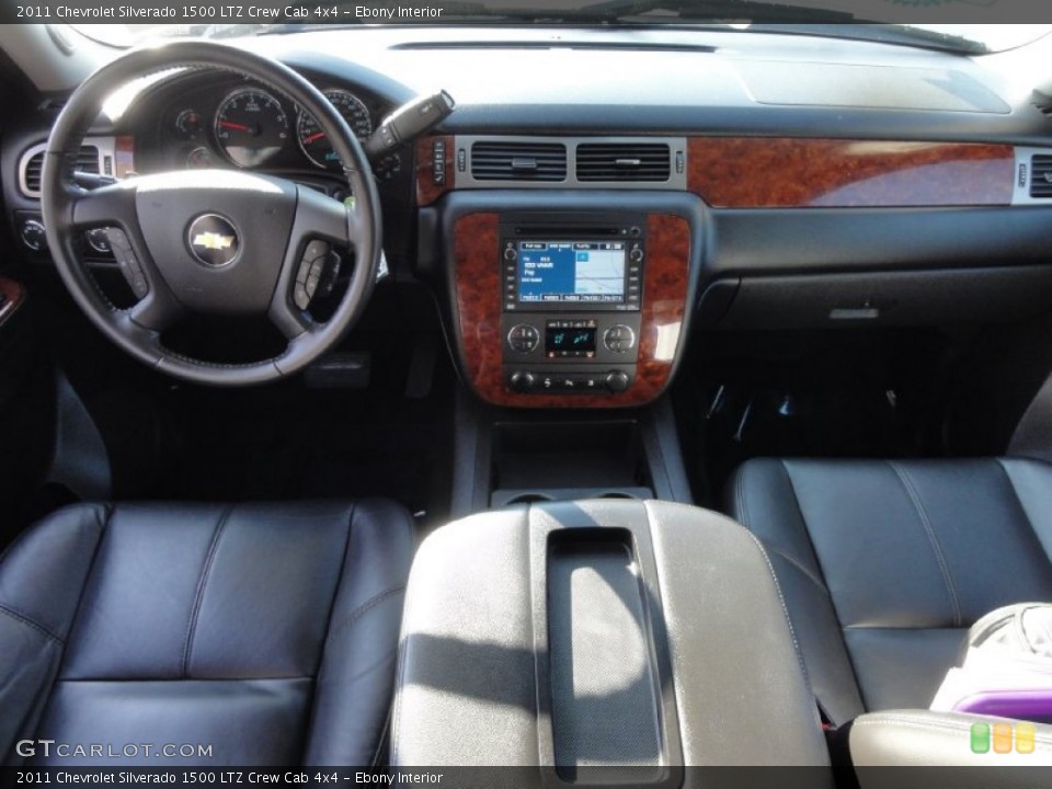 Ebony Interior Dashboard for the 2011 Chevrolet Silverado 1500 LTZ Crew Cab 4x4 #72417263