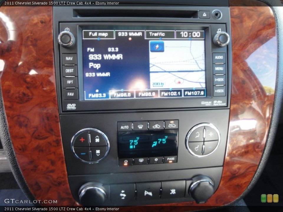 Ebony Interior Controls for the 2011 Chevrolet Silverado 1500 LTZ Crew Cab 4x4 #72417407
