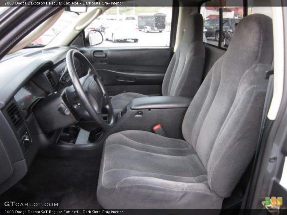 Dark Slate Gray Interior Front Seat for the 2003 Dodge Dakota SXT Regular Cab 4x4 #72417926