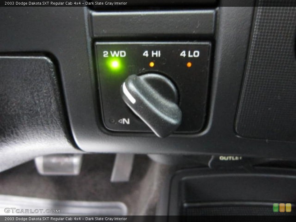 Dark Slate Gray Interior Controls for the 2003 Dodge Dakota SXT Regular Cab 4x4 #72417950