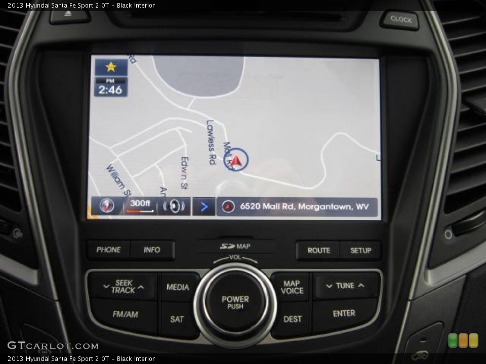 Black Interior Navigation for the 2013 Hyundai Santa Fe Sport 2.0T #72420179