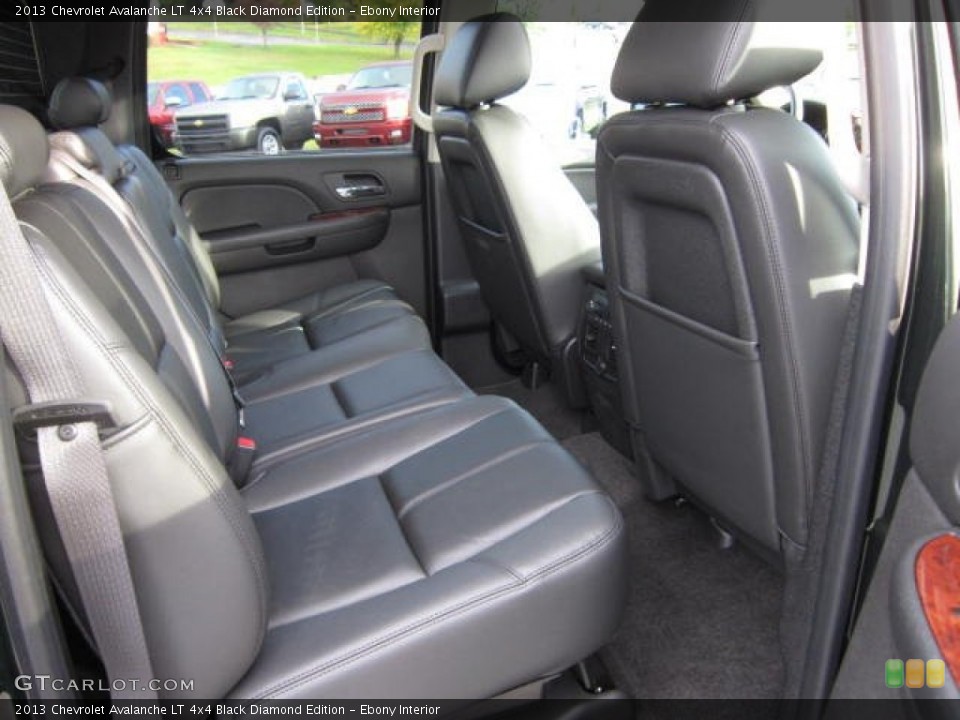 Ebony Interior Rear Seat for the 2013 Chevrolet Avalanche LT 4x4 Black Diamond Edition #72422075