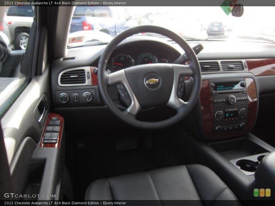 Ebony Interior Dashboard for the 2013 Chevrolet Avalanche LT 4x4 Black Diamond Edition #72422108