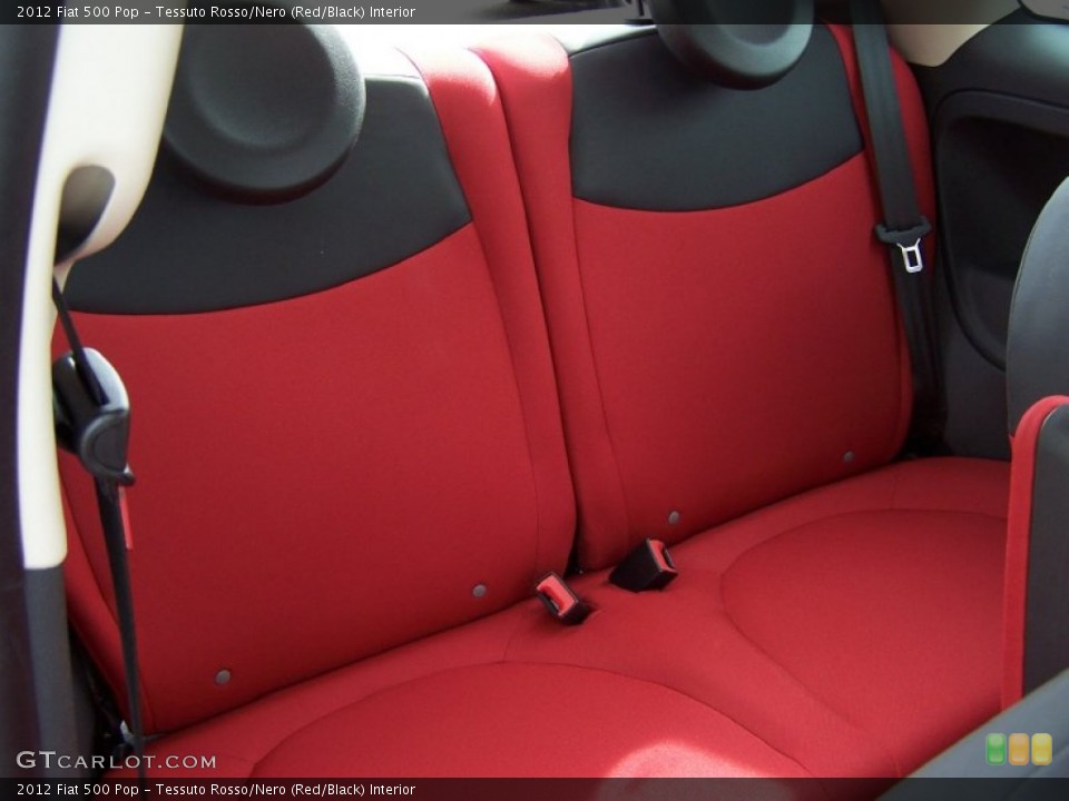 Tessuto Rosso/Nero (Red/Black) Interior Rear Seat for the 2012 Fiat 500 Pop #72422270