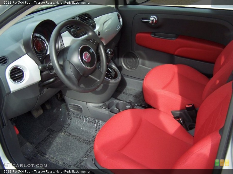 Tessuto Rosso/Nero (Red/Black) Interior Photo for the 2012 Fiat 500 Pop #72422353