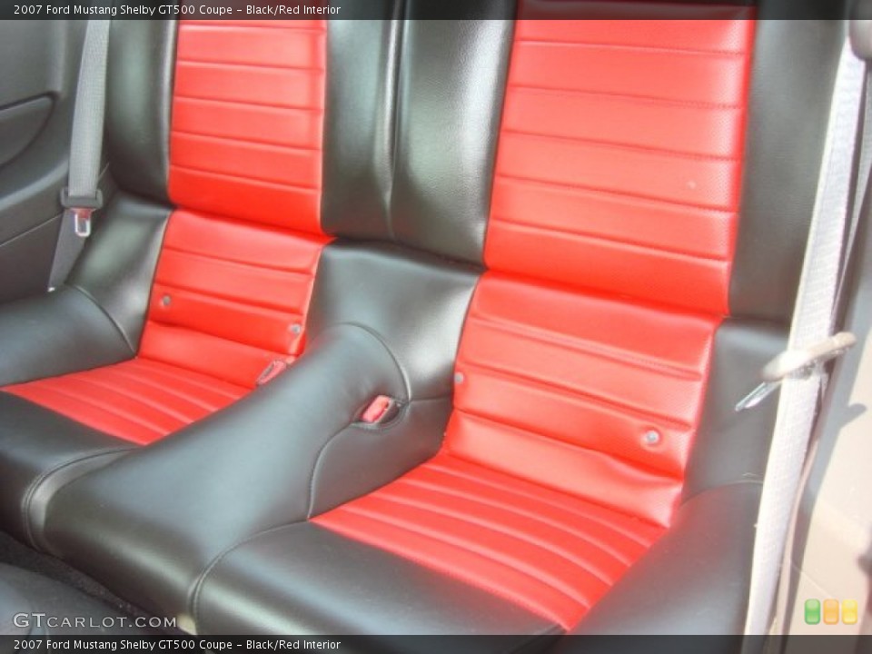 Black/Red Interior Rear Seat for the 2007 Ford Mustang Shelby GT500 Coupe #72426314