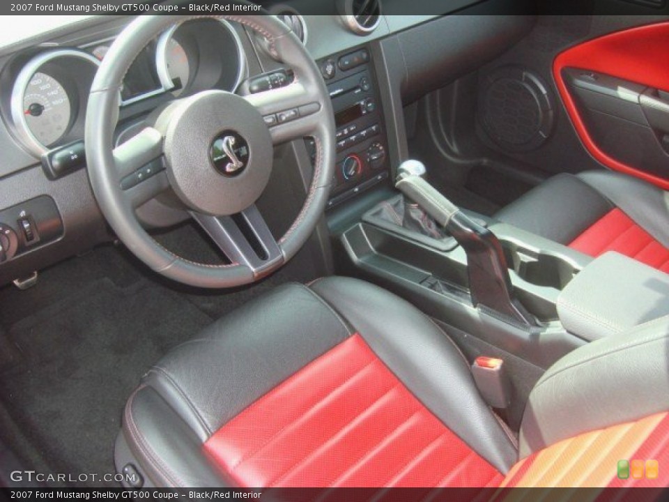 Black/Red Interior Prime Interior for the 2007 Ford Mustang Shelby GT500 Coupe #72426471