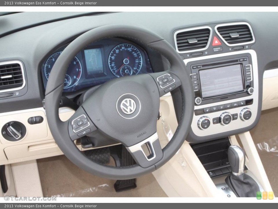 Cornsilk Beige Interior Dashboard for the 2013 Volkswagen Eos Komfort #72426533