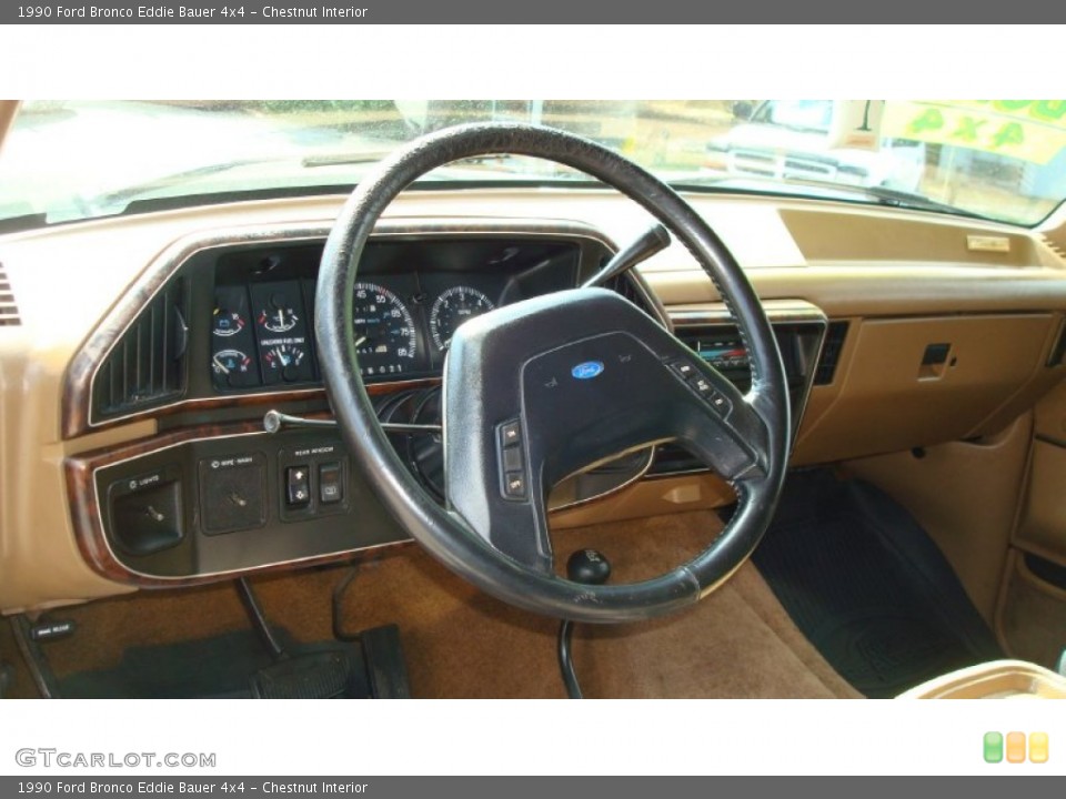 Chestnut Interior Steering Wheel for the 1990 Ford Bronco Eddie Bauer 4x4 #72428045