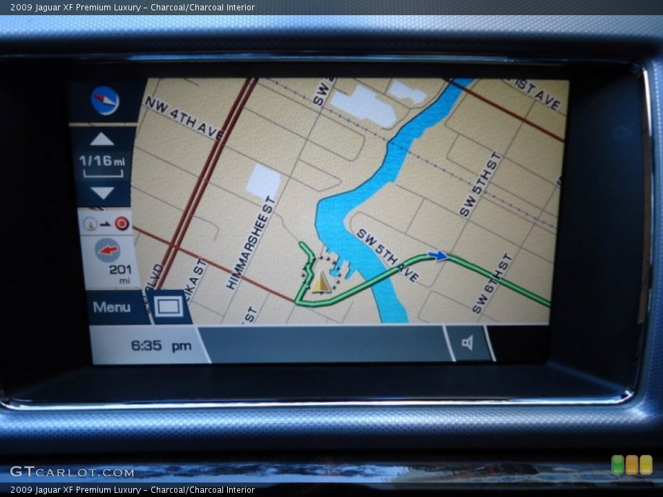 Charcoal/Charcoal Interior Navigation for the 2009 Jaguar XF Premium Luxury #72430407