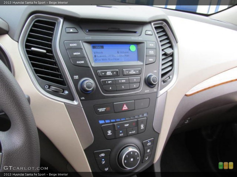 Beige Interior Controls for the 2013 Hyundai Santa Fe Sport #72430676
