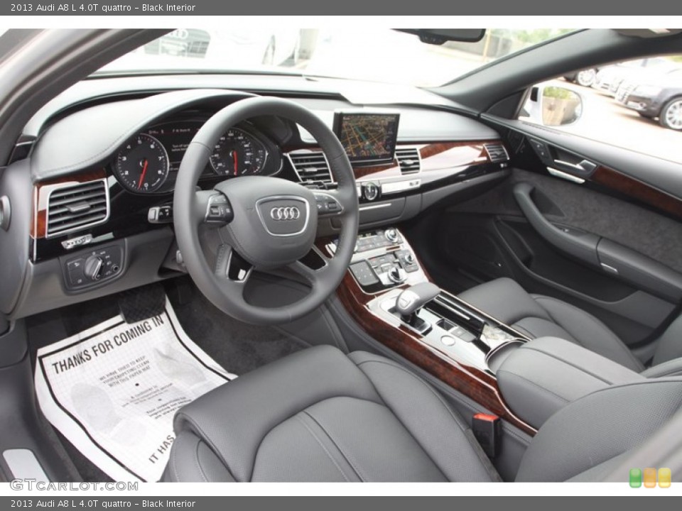 Black 2013 Audi A8 Interiors
