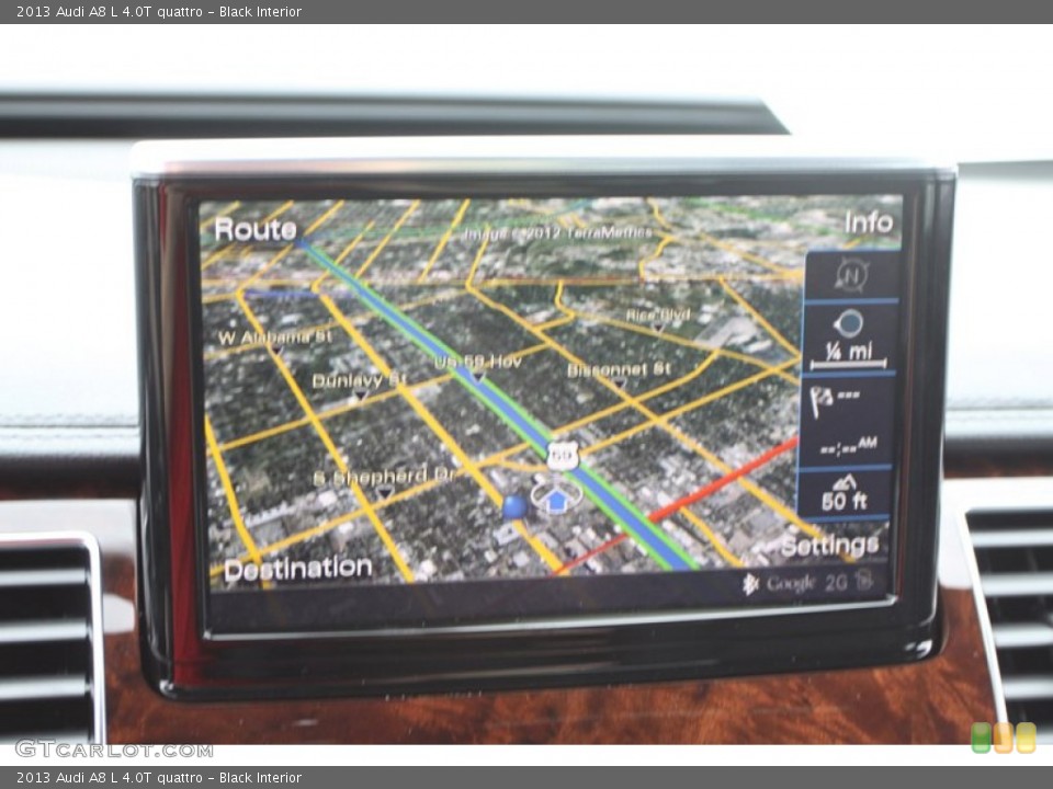 Black Interior Navigation for the 2013 Audi A8 L 4.0T quattro #72431405