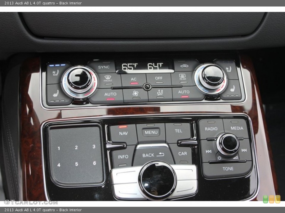 Black Interior Controls for the 2013 Audi A8 L 4.0T quattro #72431420