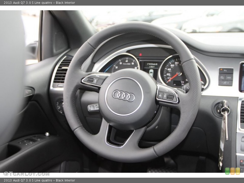 Black Interior Steering Wheel for the 2013 Audi Q7 3.0 S Line quattro #72432131